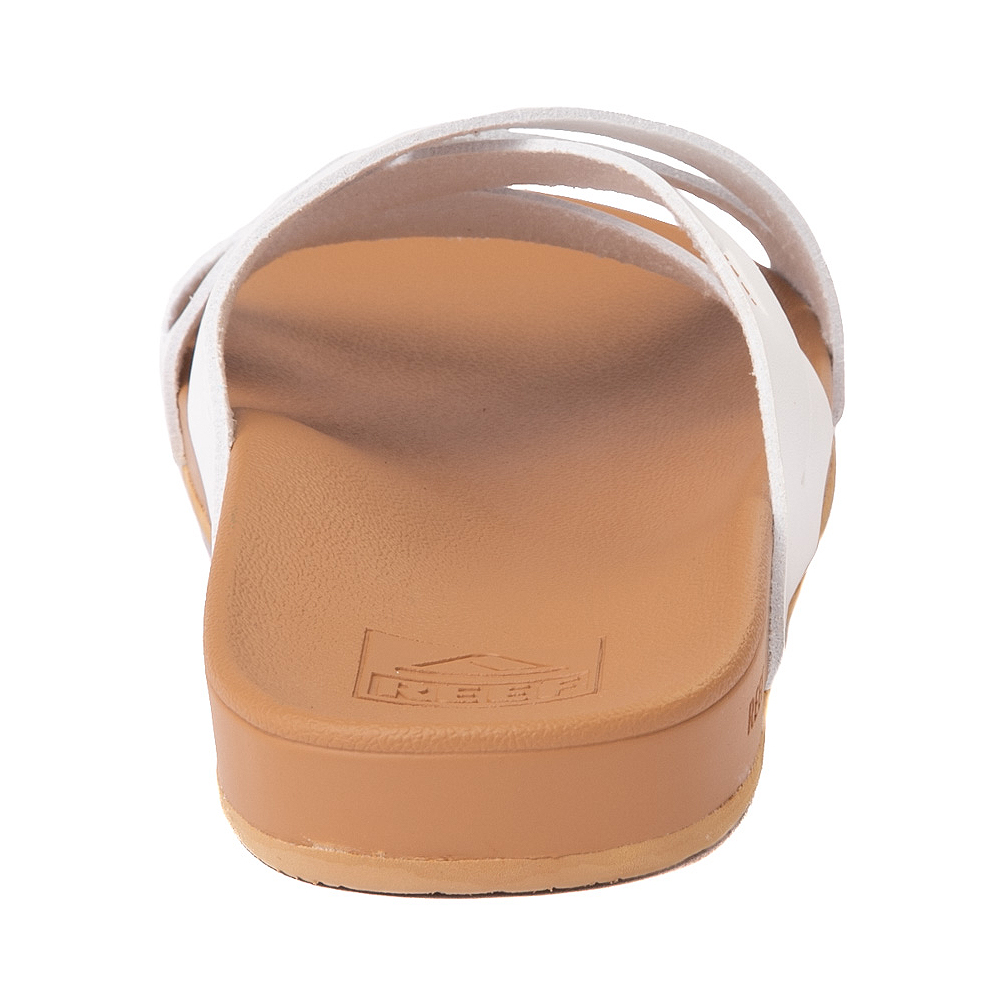 Womens Reef Cushion Spring Bloom Sandal White / Tan Journeys