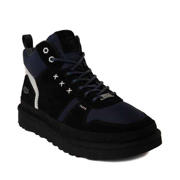 alternate view Mens UGG® Highland Hi Heritage Sneaker - Black / Navy / Glacier GreyALT5