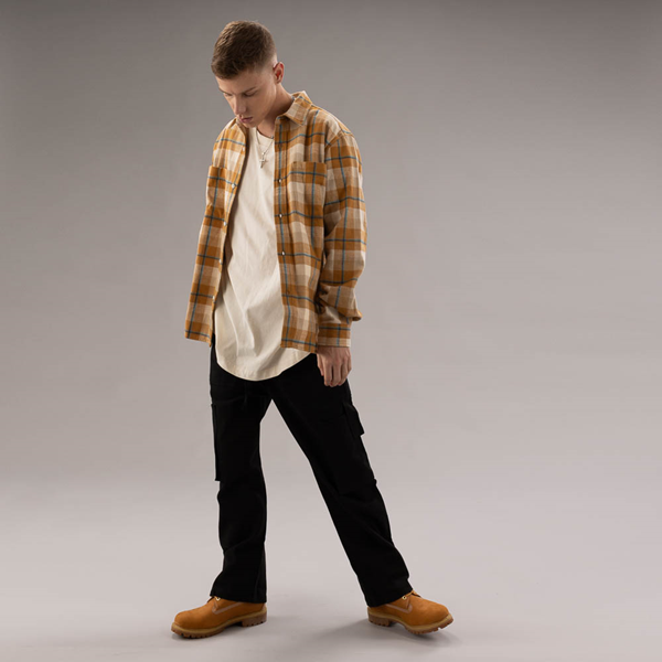 Mens Timberland Windham Flannel Shirt - Wheat Boot Yarn-Dyed