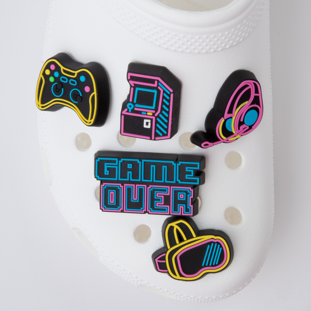 Crocs Jibbitz&trade; Neon Gamer Lights Shoe Charms 5 Pack - Multicolor