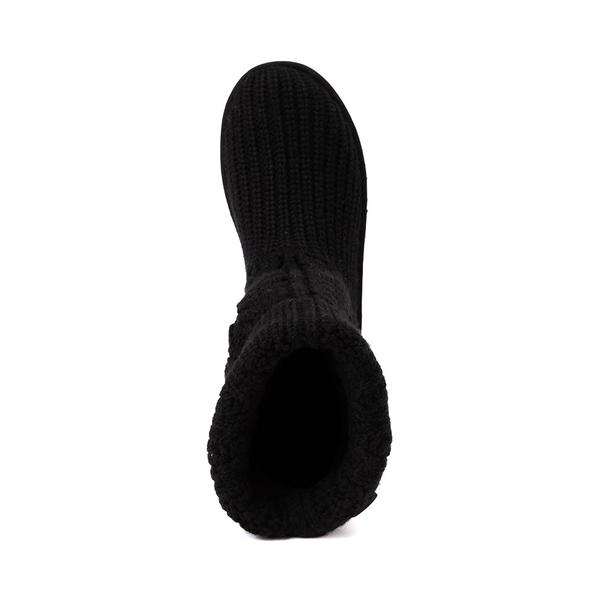 alternate view Womens UGG® Classic Cardi Cabled Knit Boot - BlackALT2
