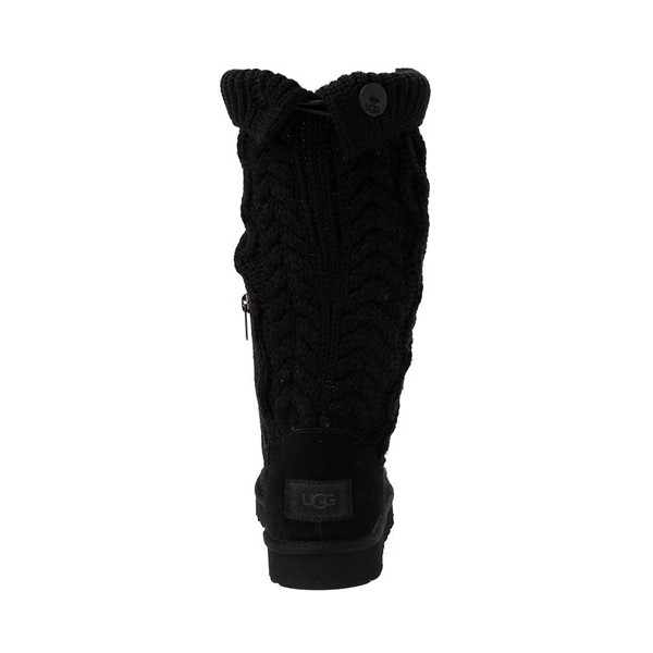 alternate view Womens UGG® Classic Cardi Cabled Knit Boot - BlackALT4