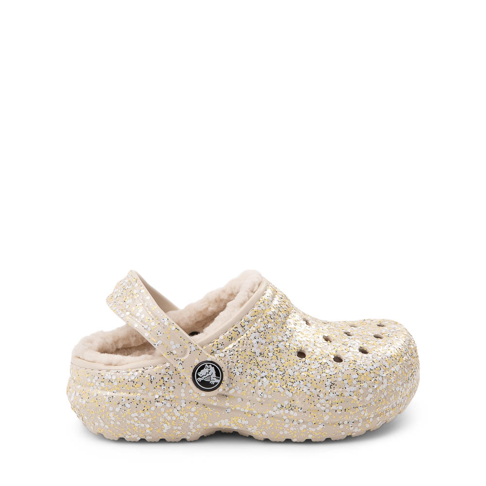 Crocs Classic Lined Glitter Clog - Little Kid / Big Kid - Stucco