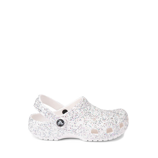 Crocs Classic Starry Glitter Clog - Baby / Toddler White Silver