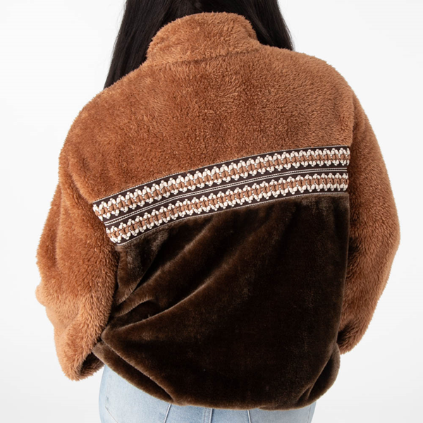Womens UGG® Marlene Sherpa Heritage Jacket Chestnut Braid | - Journeys