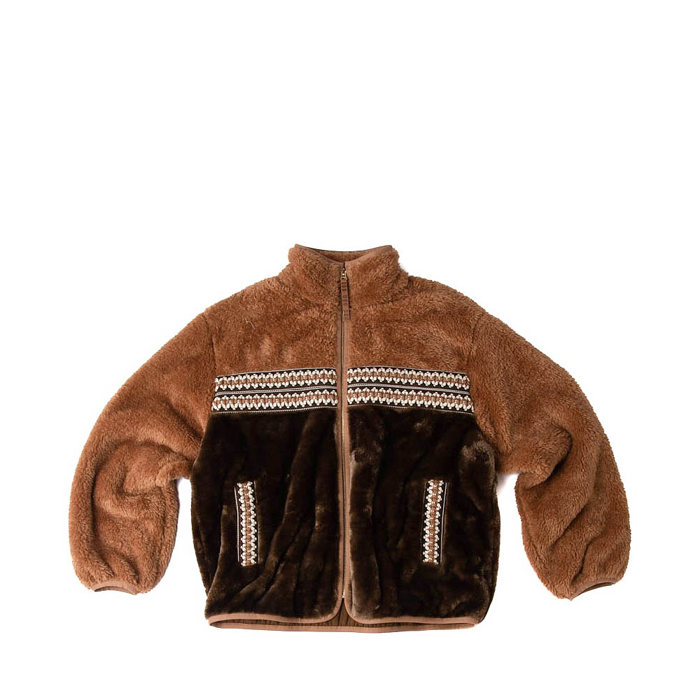 Womens UGG® Marlene Sherpa Heritage Braid Jacket - Chestnut | Journeys