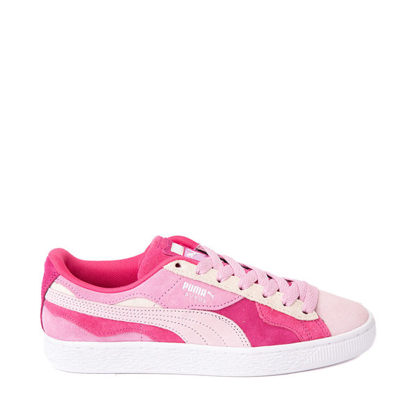 Main view of Womens PUMA Suede Camowave Athletic Shoe - Pearl Pink / Lilac Chiffon / Glowing Pink