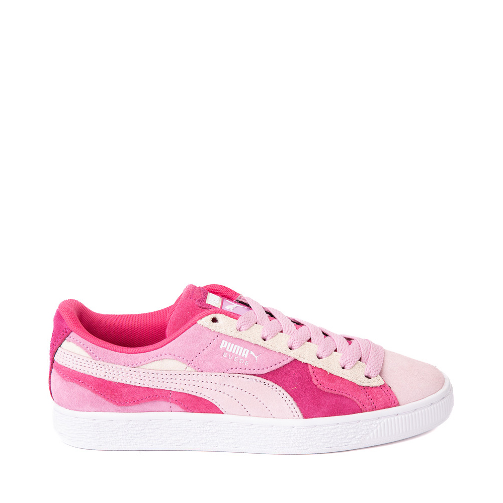 Womens PUMA Suede Camowave Athletic Shoe - Pearl Pink / Lilac Chiffon / Glowing Pink