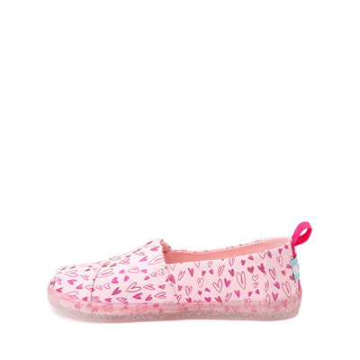 Alternate view of TOMS Classic Slip On Casual Shoe - Little Kid / Big Kid - Pink / Hearts