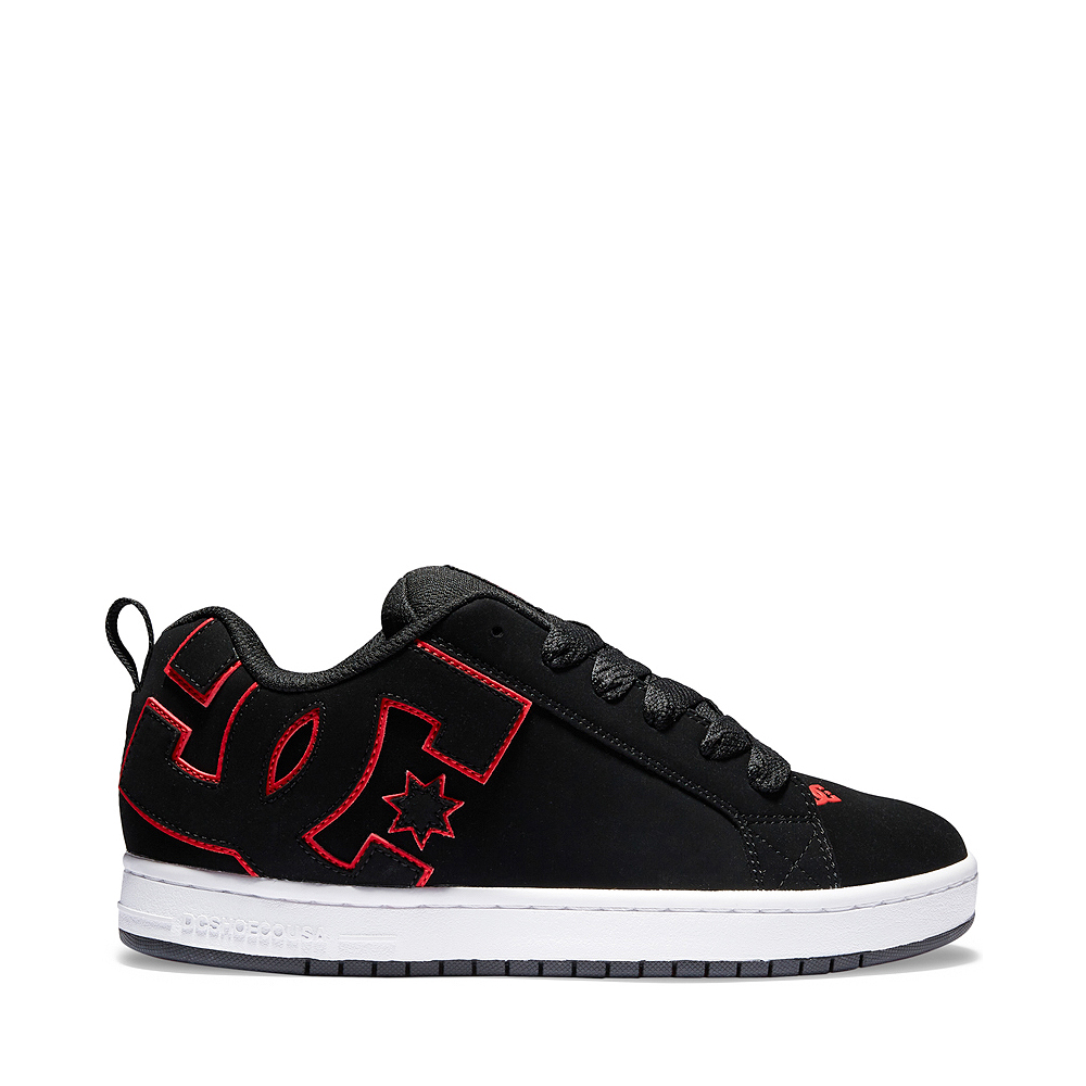 Mens DC Court Graffik Skate Shoe - Black / Red / White