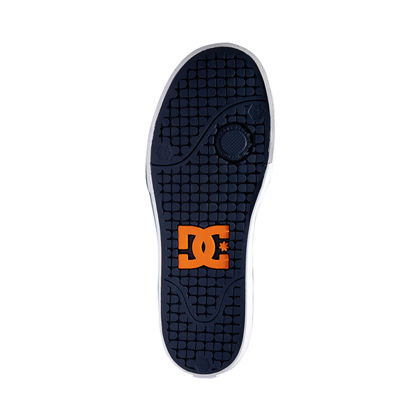 alternate view Mens DC Pure Skate Shoe - White / Gray / BlueALT3