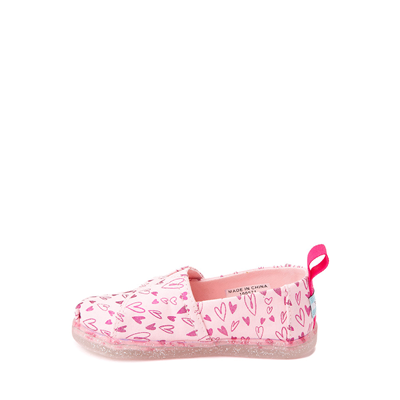 Alternate view of TOMS Alpargata Slip On Casual Shoe - Baby / Toddler / Little Kid - Pink / Hearts