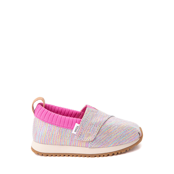 Main view of TOMS Resident Glimmer Slip On Casual Shoe - Baby / Toddler / Little Kid - Pink / Rainbow