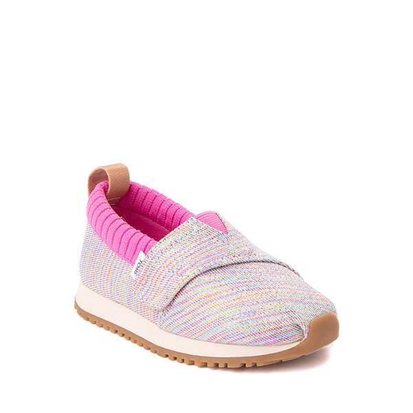 alternate view TOMS Resident Glimmer Slip On Casual Shoe - Baby / Toddler / Little Kid - Pink / RainbowALT5