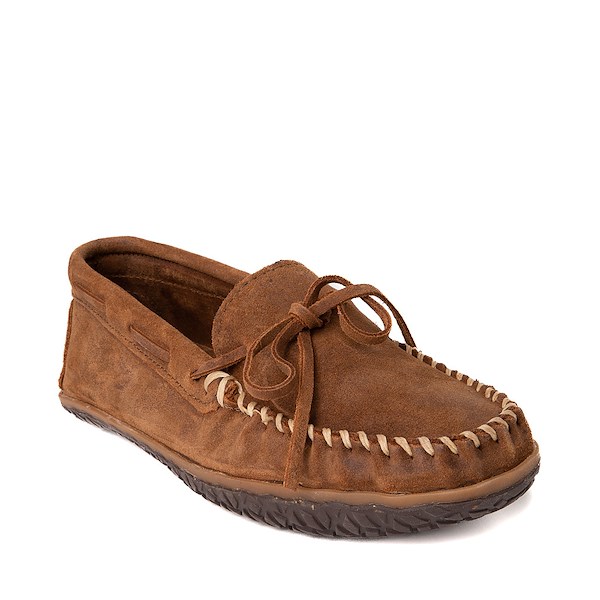 alternate view Mens Minnetonka Tie Tread Moccasin - BrownALT5