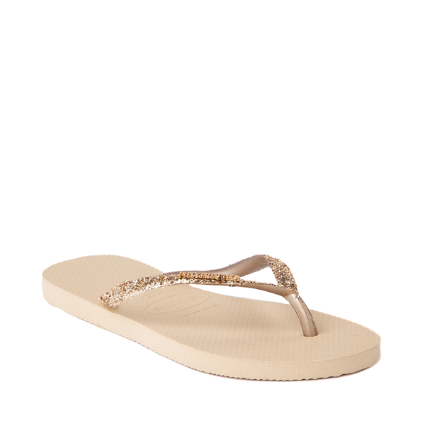 alternate view Womens Havaianas Slim Glitter II Sandal - Sand GrayALT5