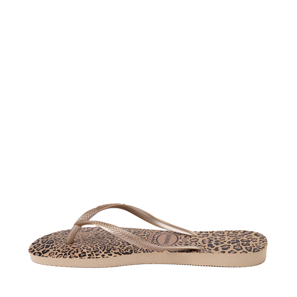 alternate view Womens Havaianas Slim Animal Sandal - Sand Gray / GoldenALT2