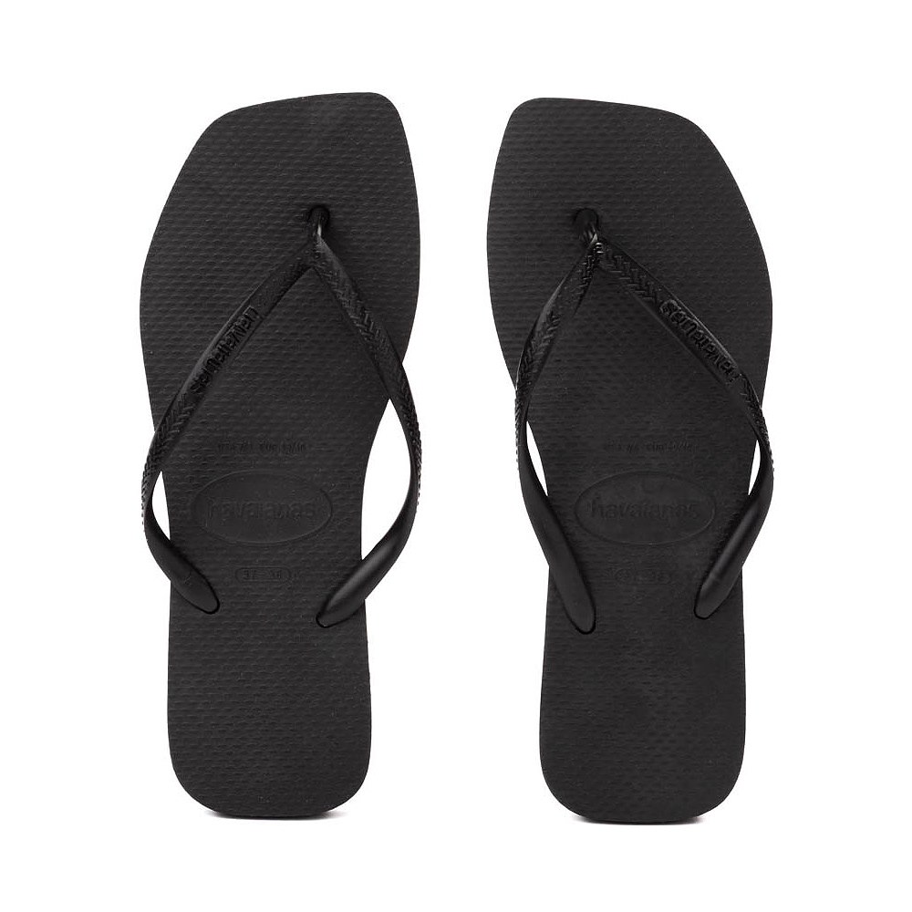 Womens Havaianas Slim Square Flip-Flop - Black