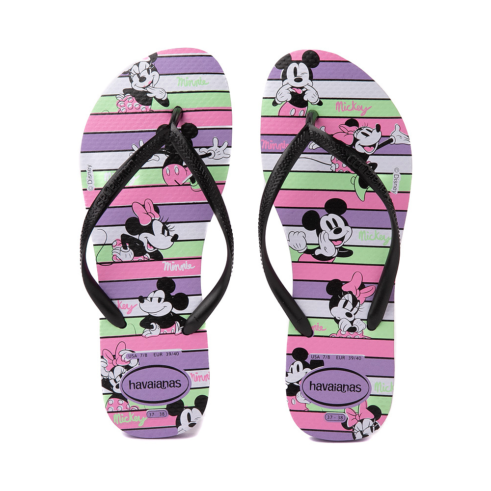Womens Havaianas Disney Slim Sandal - Purple Prism