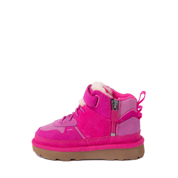 alternate view UGG® Highland Hi Heritage Sneaker - Toddler / Little Kid - Raspberry Sorbet / Rock RoseALT1