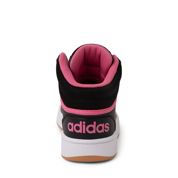 alternate view adidas Hoops Mid 3.0 Athletic Shoe - Little Kid / Big Kid - Black / PinkALT4