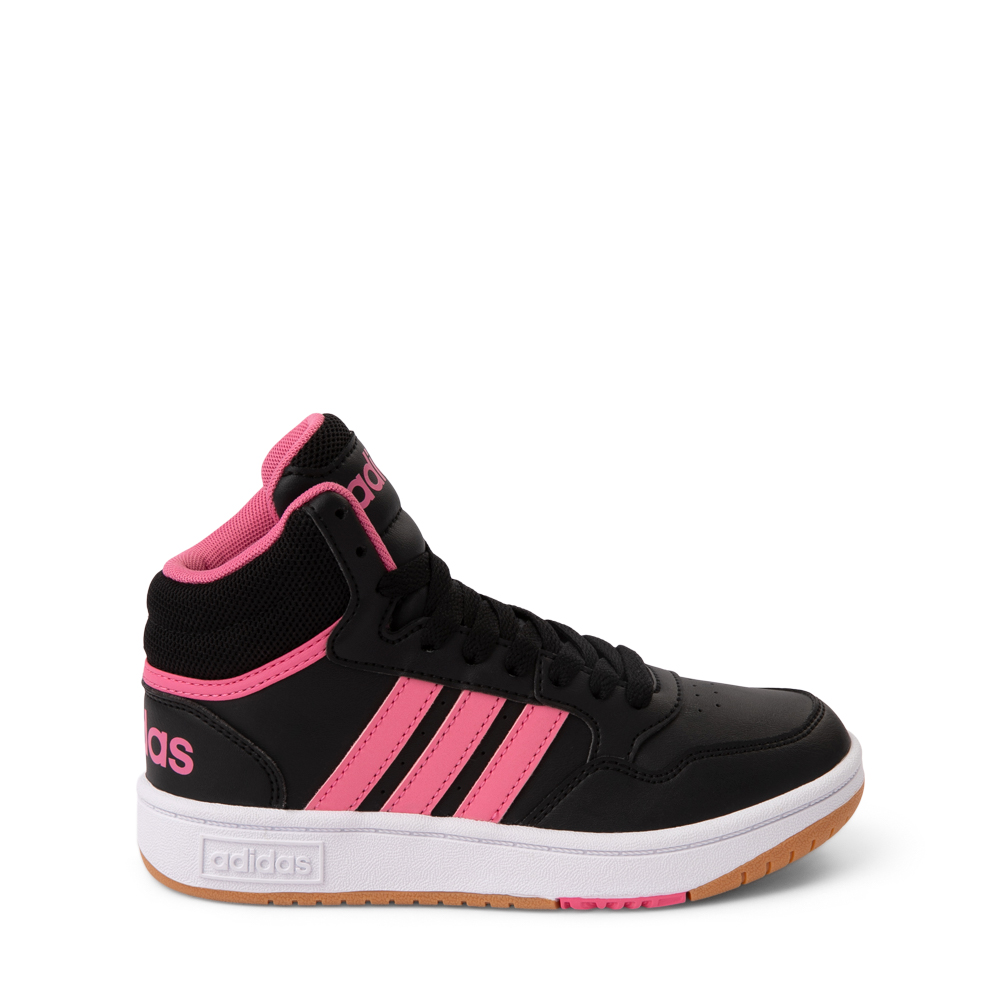 adidas Hoops Mid 3.0 Athletic Shoe - Little Kid / Big Kid - Black / Pink