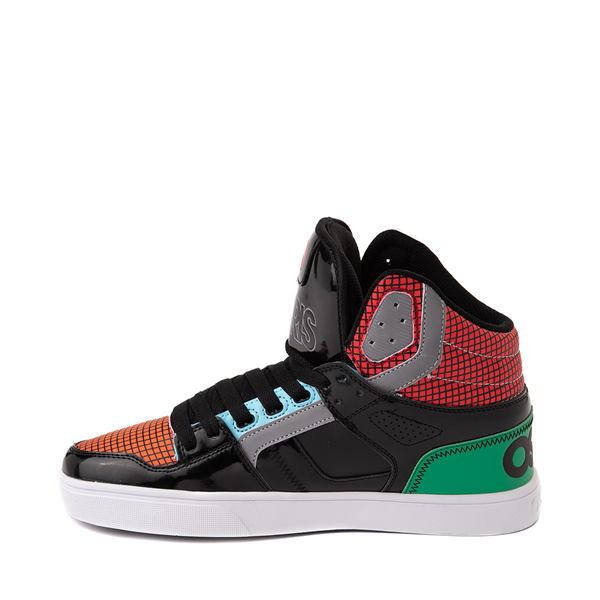 alternate view Mens Osiris Clone Skate Shoe - Black / MulticolorALT1