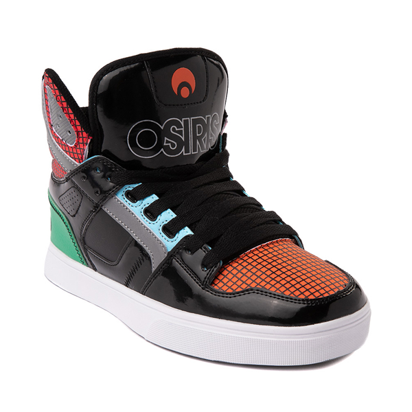 alternate view Mens Osiris Clone Skate Shoe - Black / MulticolorALT5