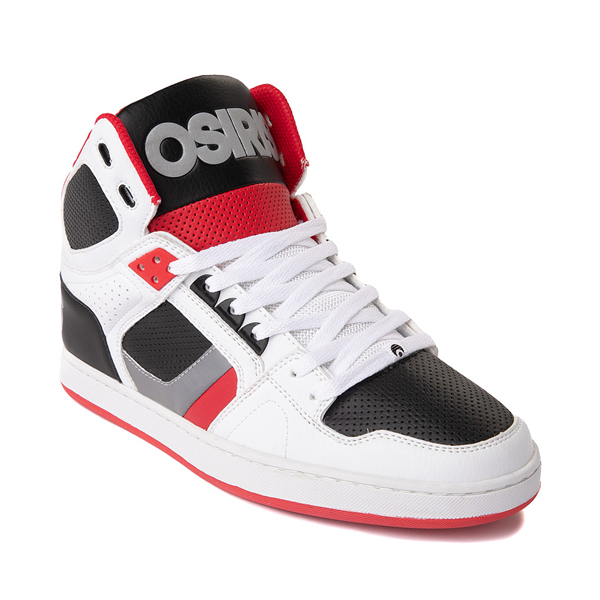 alternate view Mens Osiris NYC 83 CLK Skate Shoe - White / Black / RedALT5