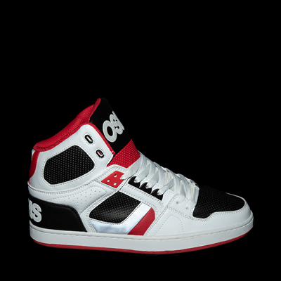 Alternate view of Mens Osiris NYC 83 CLK Skate Shoe - White / Black / Red