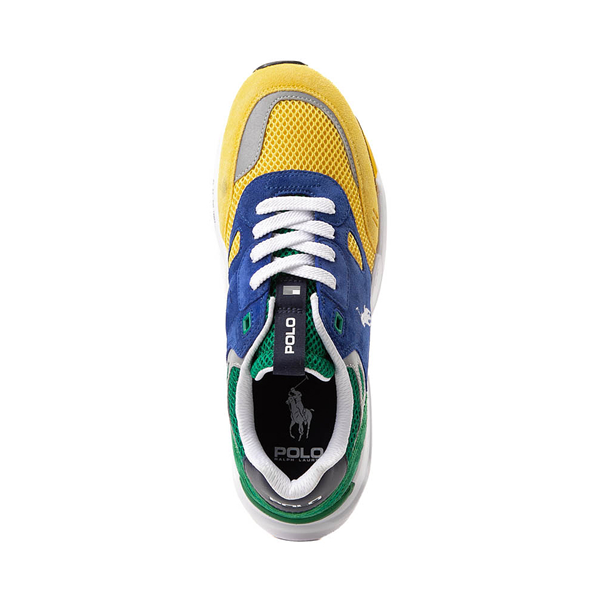 alternate view Mens Jogger Sneaker by Polo Ralph Lauren - Yellow / Green / BlueALT2