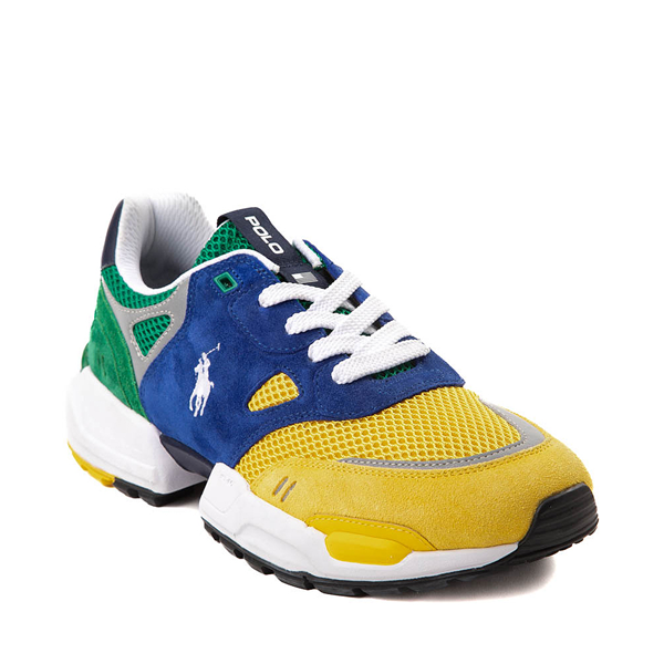 alternate view Mens Jogger Sneaker by Polo Ralph Lauren - Yellow / Green / BlueALT5