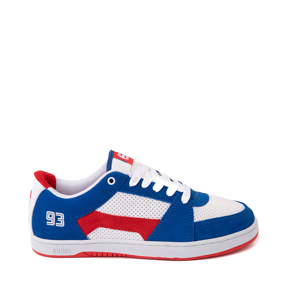 Mens etnies MC Rap Lo Skate Shoe - Red / White / Blue