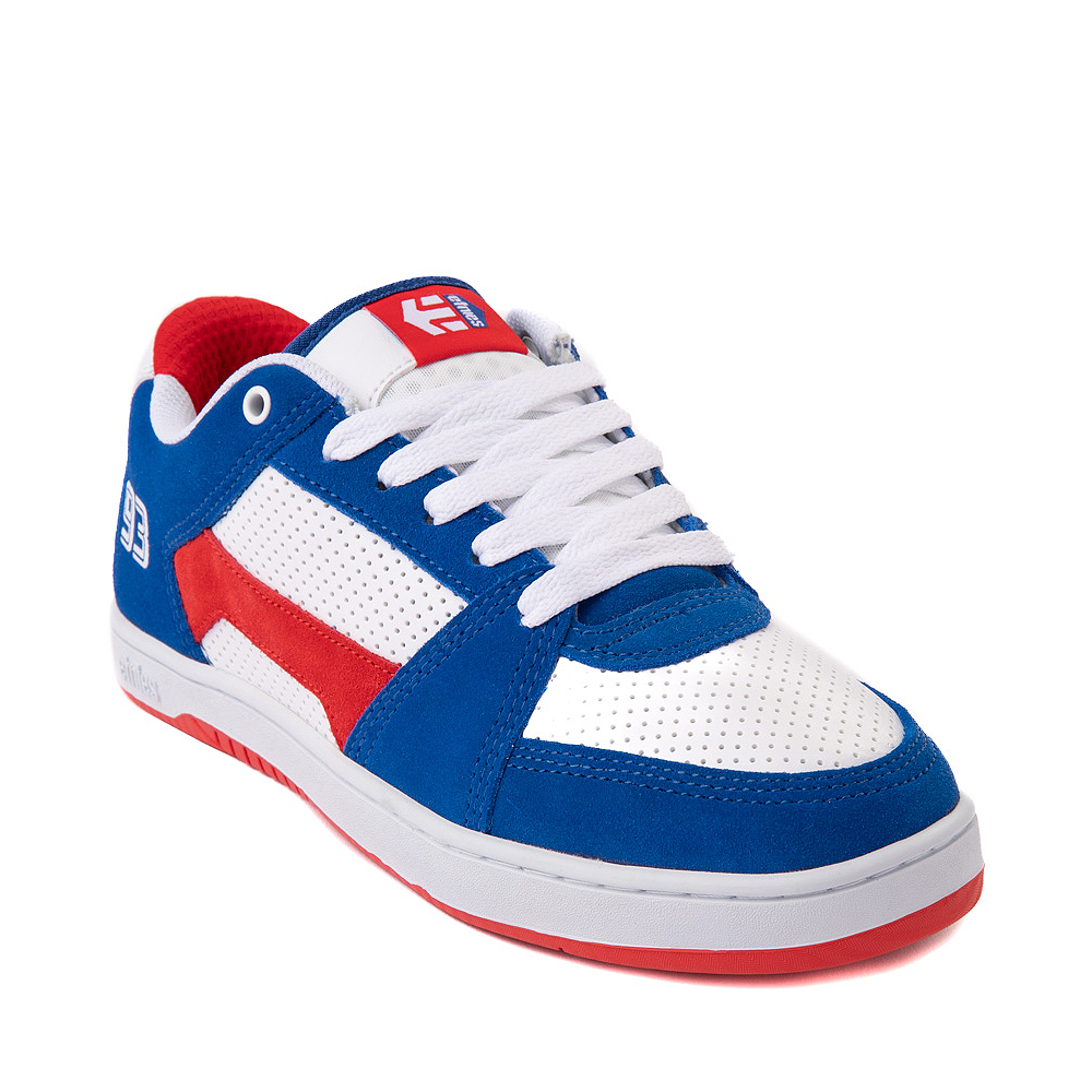 Mens etnies MC Rap Lo Skate Shoe Red / White / Blue Journeys