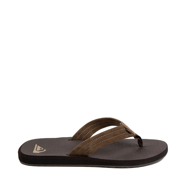 Main view of Mens Quiksilver Carver Suede Core Sandal - Brown