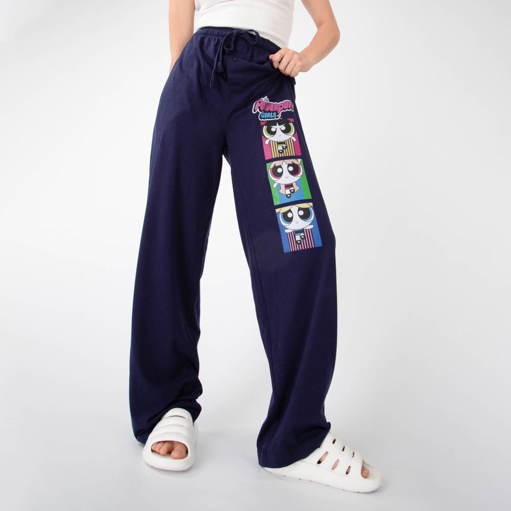 Womens Powerpuff Girls Loungwear Pants - Navy