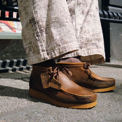 Mens Clarks Wallabee EVO Casual Shoe - Beeswax | Journeys