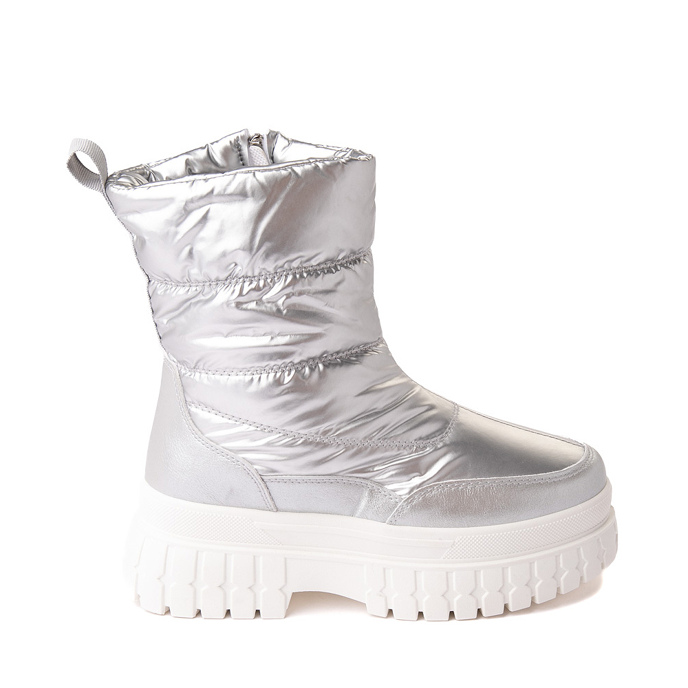 Womens Dirty Laundry Dashh Puffer Boot - Silver