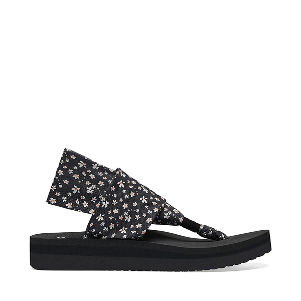 Main view of Womens Sanuk Sling ST Midform Sandal - Black / Floral