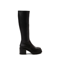 madden girl black knee high boots