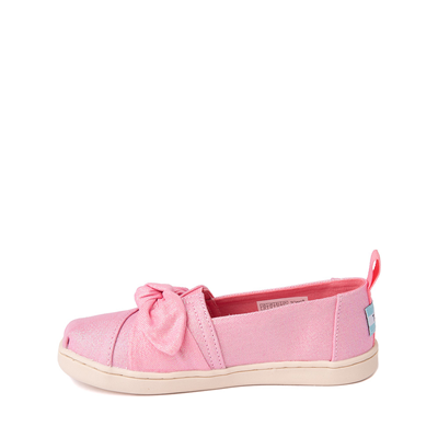 Alternate view of TOMS Glimmer Bow Slip On Casual Shoe - Little Kid / Big Kid - Pink