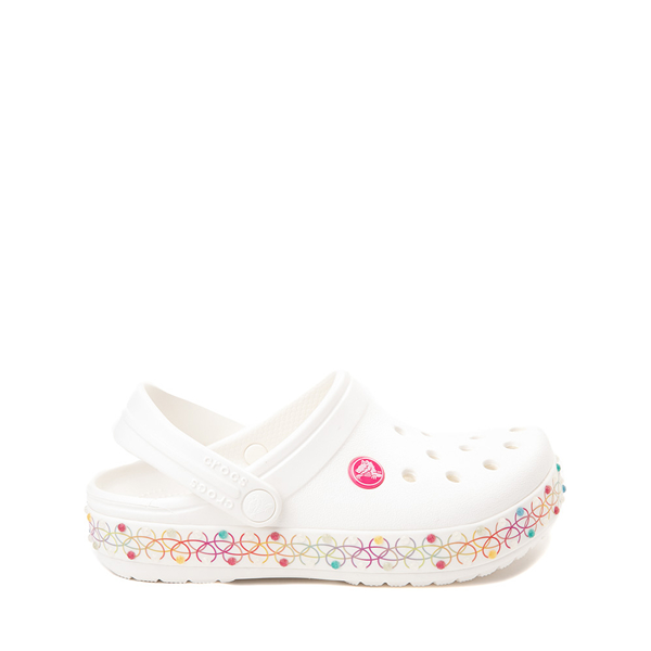 Main view of Crocs Crocband&trade; Stretch Lace Clog -  Toddler / Little Kid / Big Kid - White / Multi