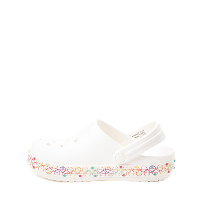 Alternate view of Crocs Crocband&trade; Stretch Lace Clog -  Toddler / Little Kid / Big Kid - White / Multi