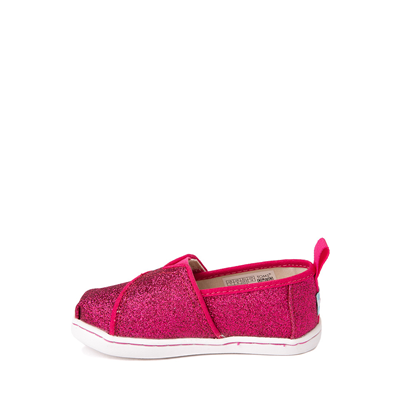Alternate view of TOMS Alpargata Glitter Slip On Casual Shoe -Baby / Toddler / Little Kid - Bright Pink