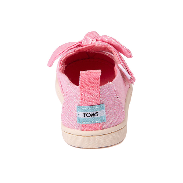 alternate view TOMS Glimmer Bow Slip On Casual Shoe - Baby / Toddler / Little Kid - PinkALT4