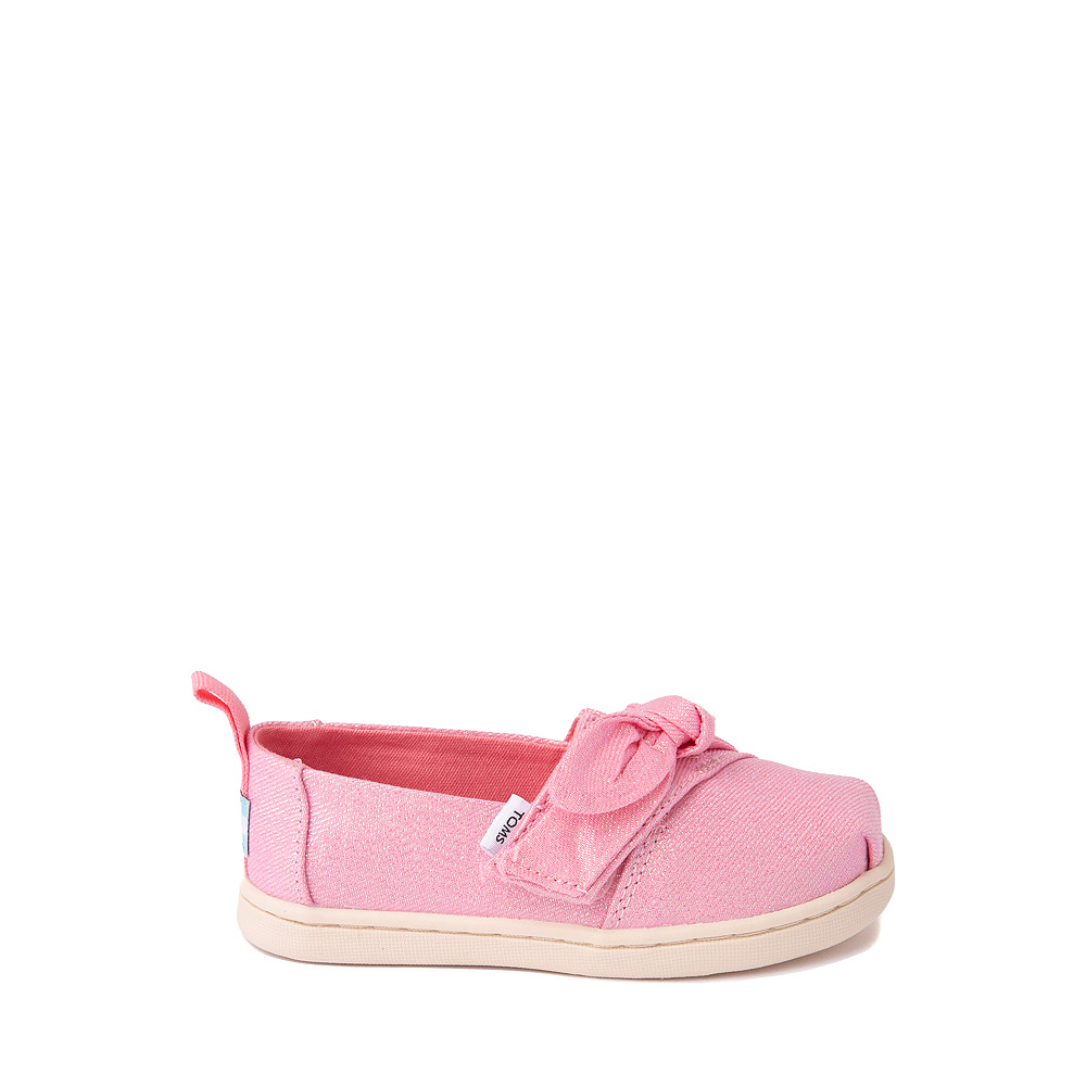 TOMS Glimmer Bow Slip On Casual Shoe - Baby / Toddler / Little Kid - Pink