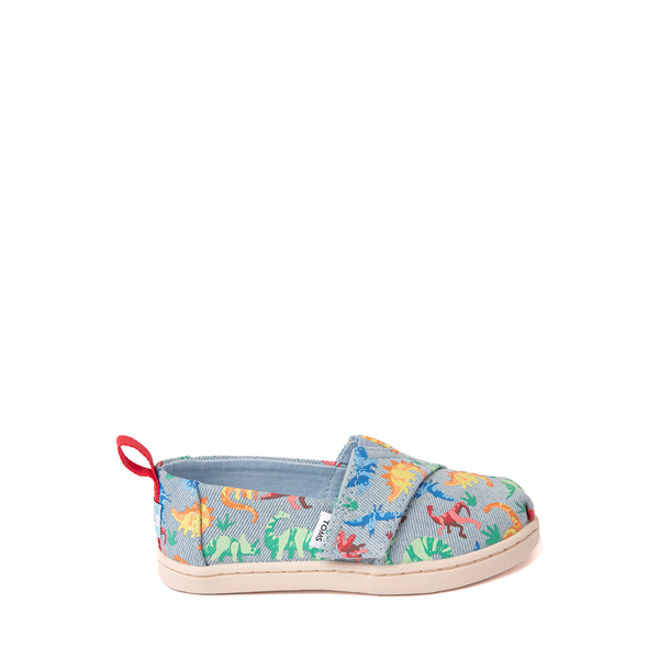 Main view of TOMS Classic Slip On Casual Shoe - Baby / Toddler / Little Kid - Washed Denim / Dinomite Dinos