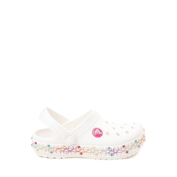 Main view of Crocs Crocband&trade; Stretch Lace Clog - Baby / Toddler - White / Multi