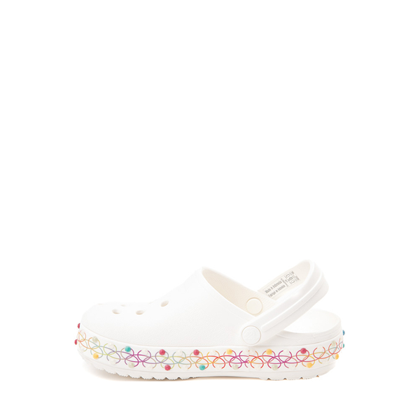 alternate view Crocs Crocband™ Stretch Lace Clog - Baby / Toddler - White / MultiALT1