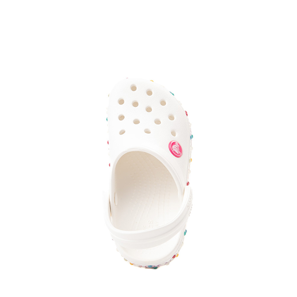 alternate view Crocs Crocband™ Stretch Lace Clog - Baby / Toddler - White / MultiALT2